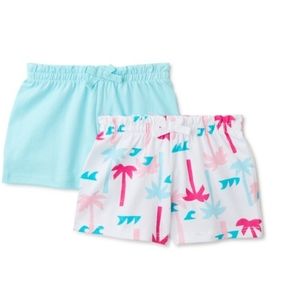 Garanimals Baby Girls’ Paperbag Waist Shorts Set, 2-Pack